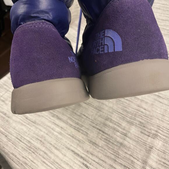 The North Face Thermoball 8" Lace Boots Purple Quilted Size 7 Winter Snow Cozy - Picture 5 of 11